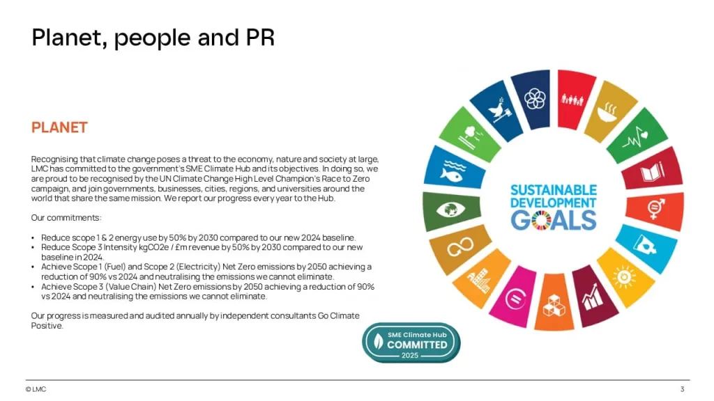 A page from LMC's latest ESG Report